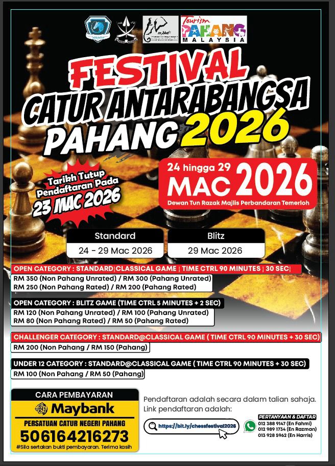 Festival Catur Antarabangsa Pahang 2026